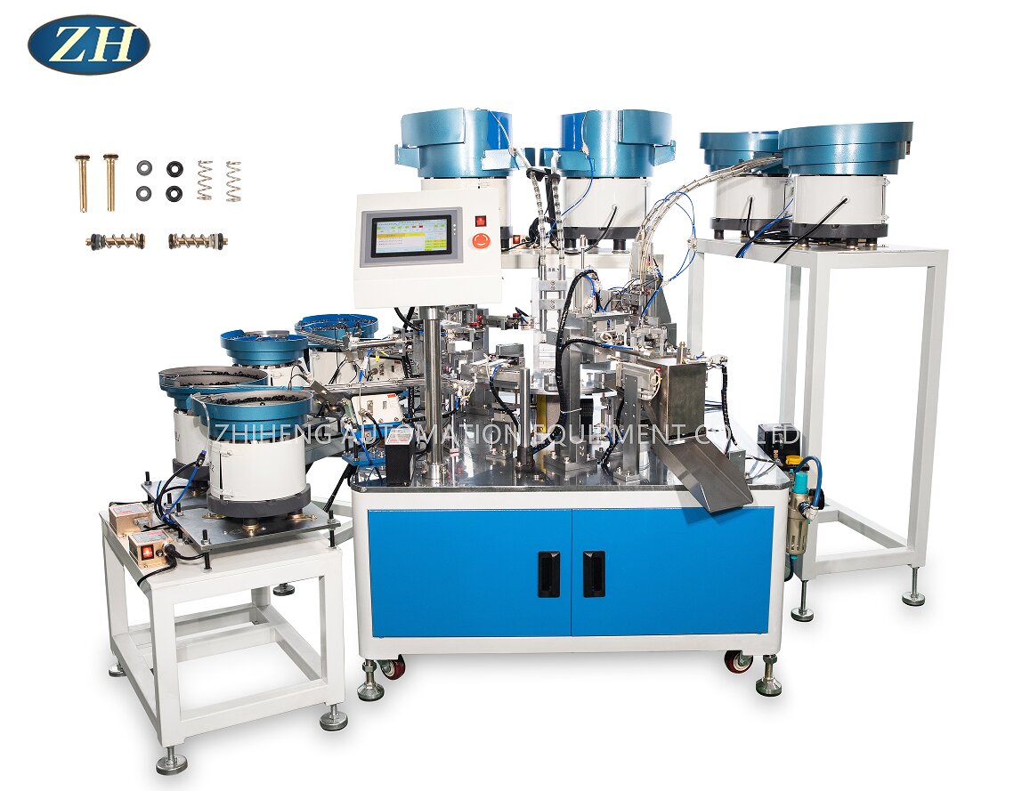 Hvit stangforsegling Ring Spring Assembly Machine Line Høy nøyaktighet